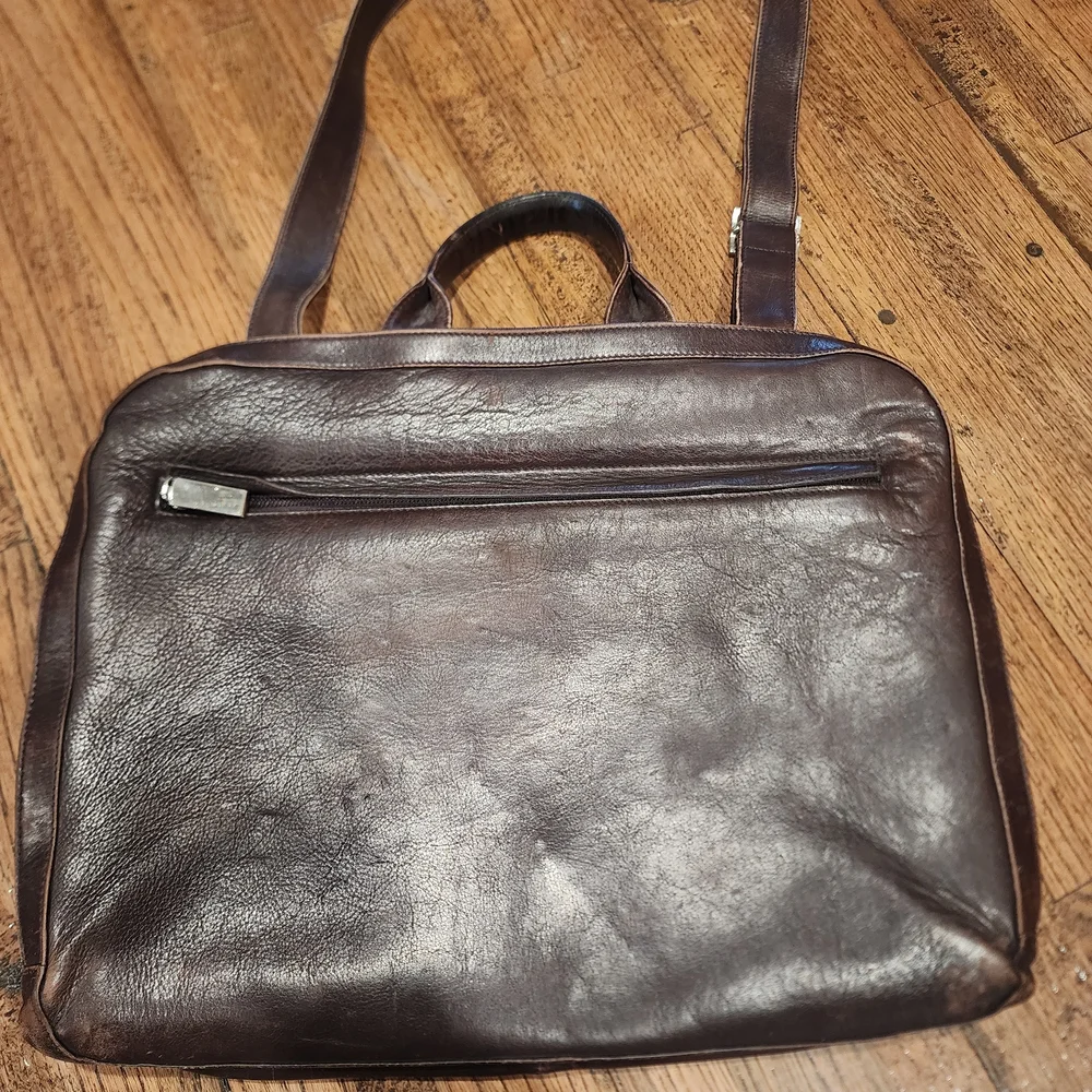 Casa Lopez Brown Leather Briefcase
